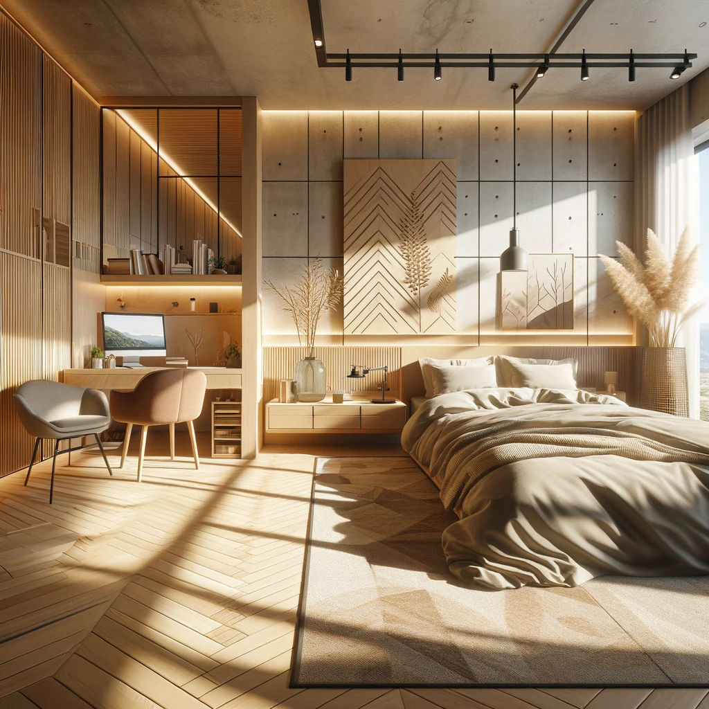 Diseñadores de Interiores - Habitación diseño bioclimático por inteligencia artificial - por IA o AI