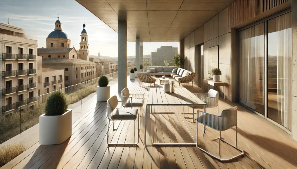 ideas para terrazas - Terraza minimalista