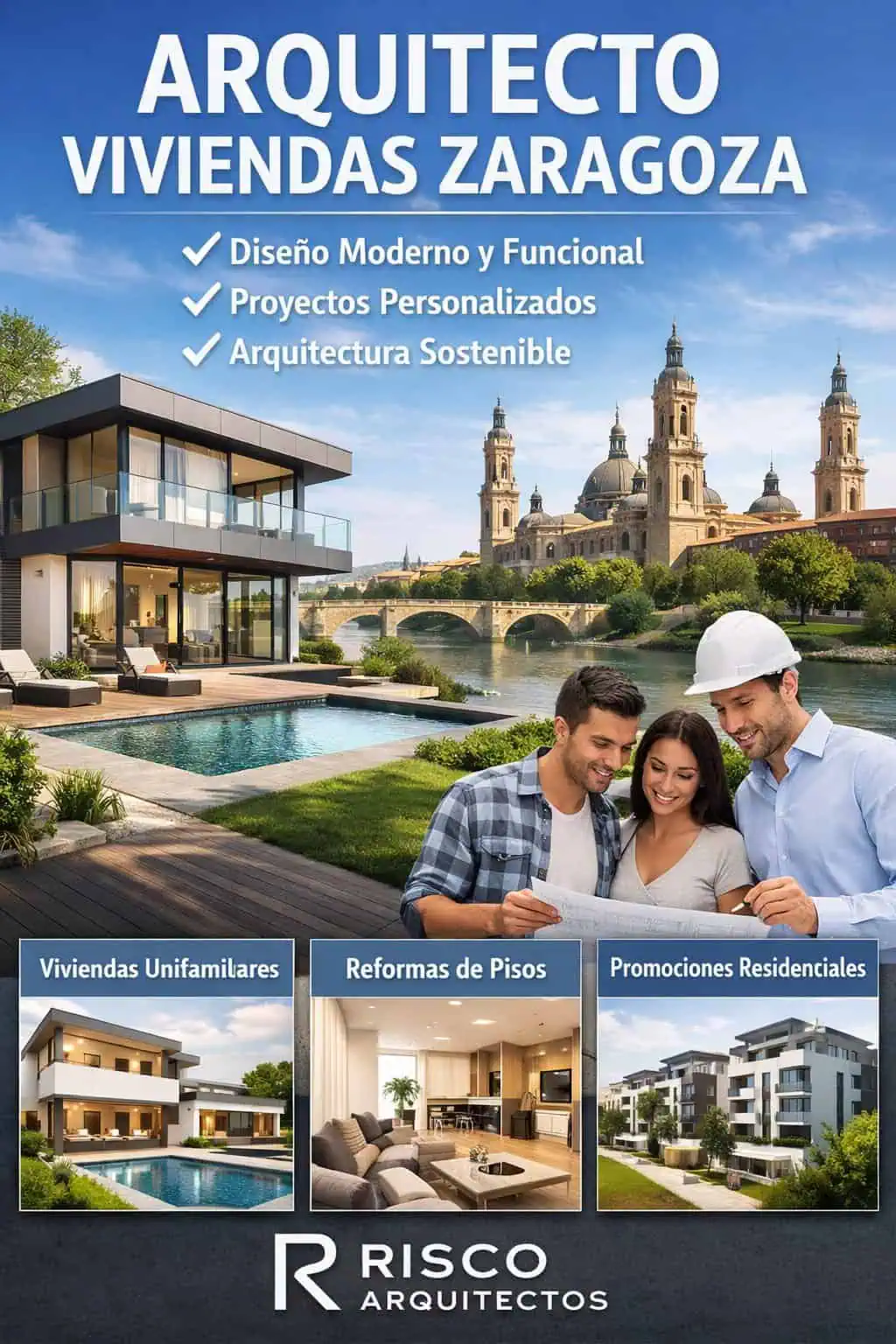 Arquitecto viviendas Zaragoza – Risco Arquitectos Arquitecto viviendas Zaragoza: proyecto y dirección de obra de vivienda unifamiliar