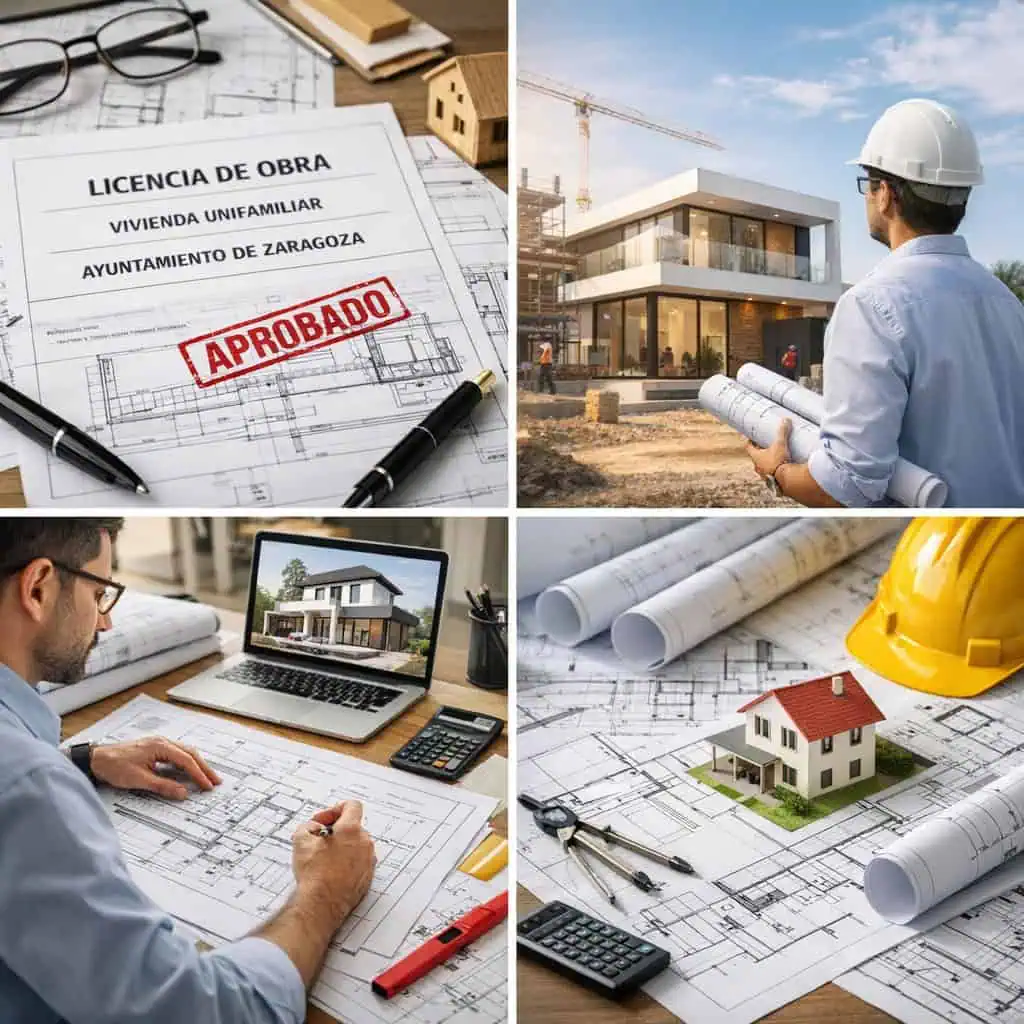 Licencia de obra para vivienda unifamiliar en Zaragoza gestionada por arquitecto especializado