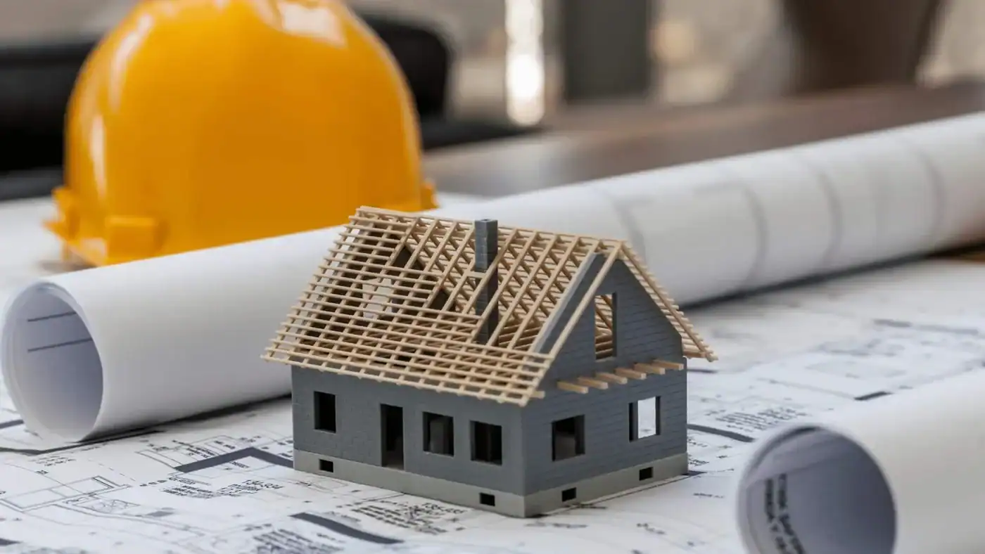 Maqueta y planos para preparar el presupuesto de una vivienda unifamiliar