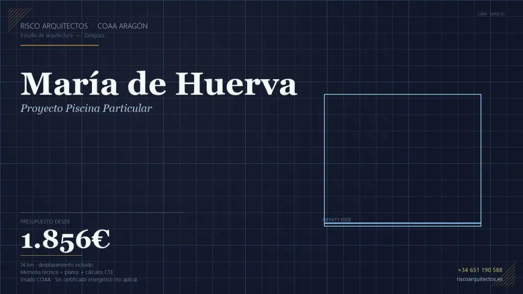 Piscina particular en María de Huerva (Pueblo) | Risco · 1856€ - arquitecto Zaragoza