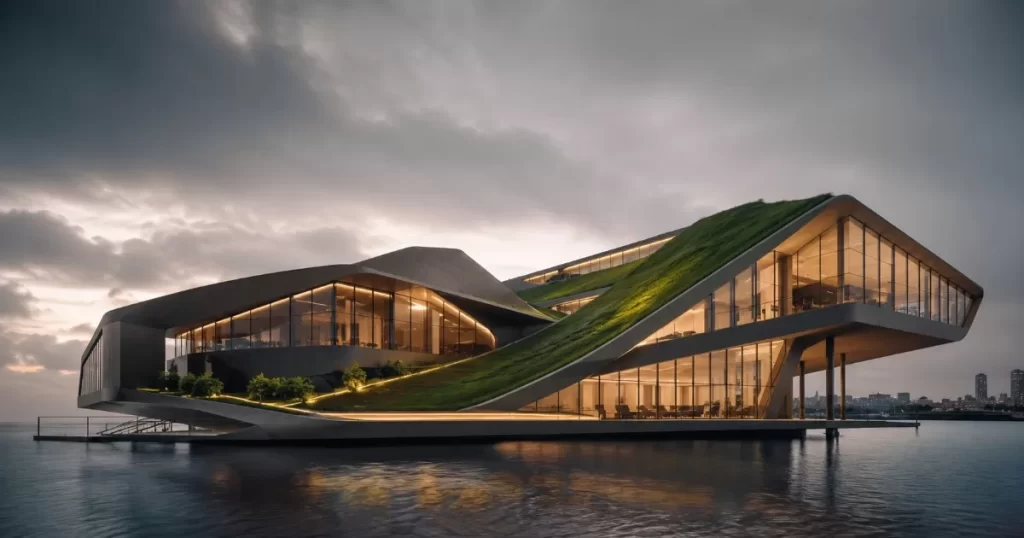 arquitectura resiliente moderna con edificios disenados para enfrentar desafios climaticos del futuro