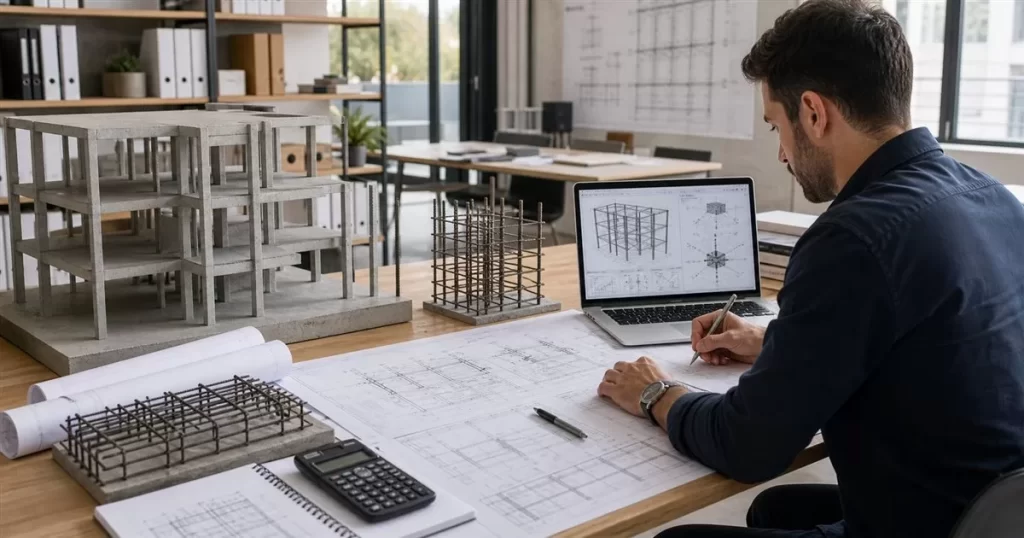 Calculo de estructura segun el CTE con planos estructurales modelo de hormigon armado y detalles de ferralla