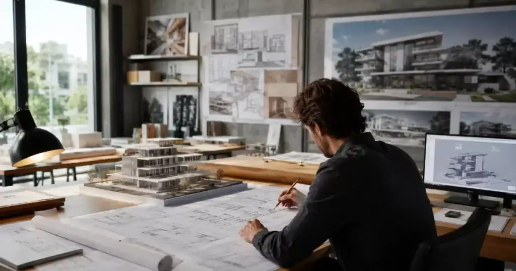 Estudio de diseno arquitectonico integral con planos maquetas y renders de edificios