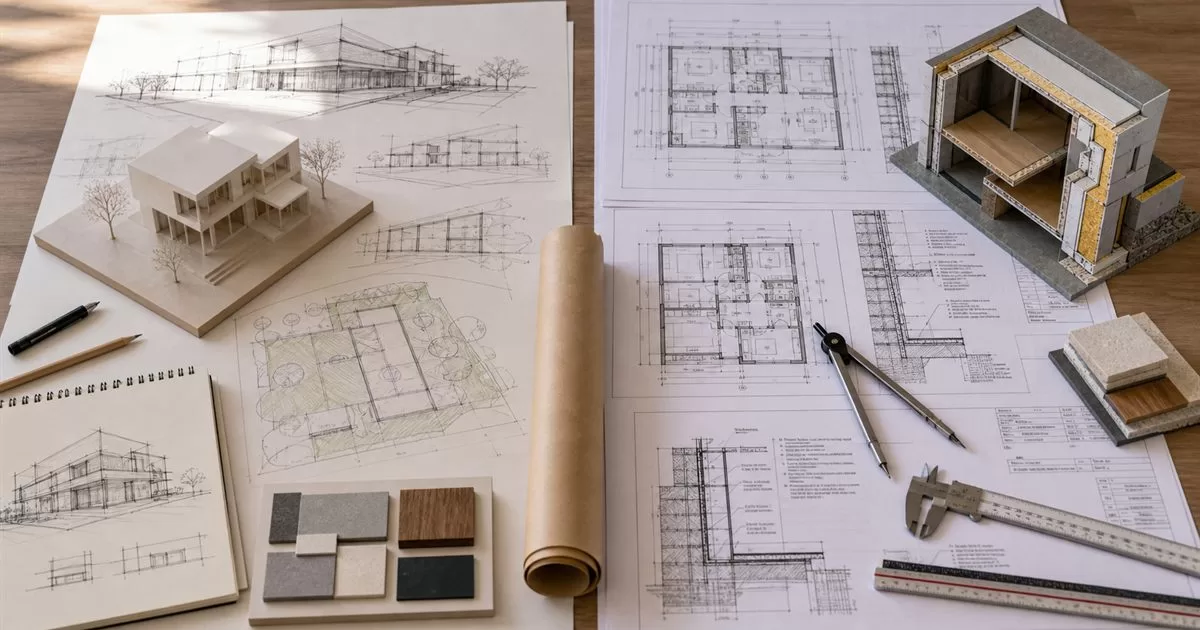 Comparacion entre proyecto basico y proyecto de ejecucion con maqueta conceptual planos tecnicos detalles y materiales