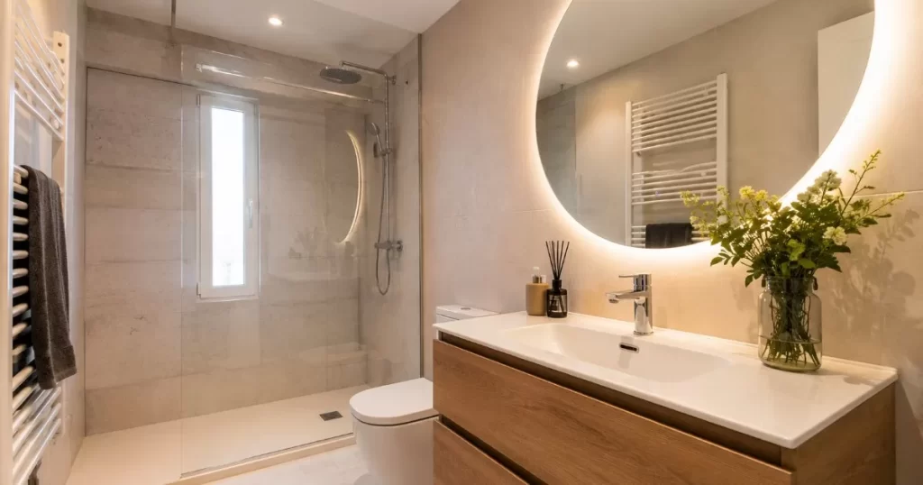 Bano moderno reformado y elegante en un piso de Romareda Casablanca Zaragoza