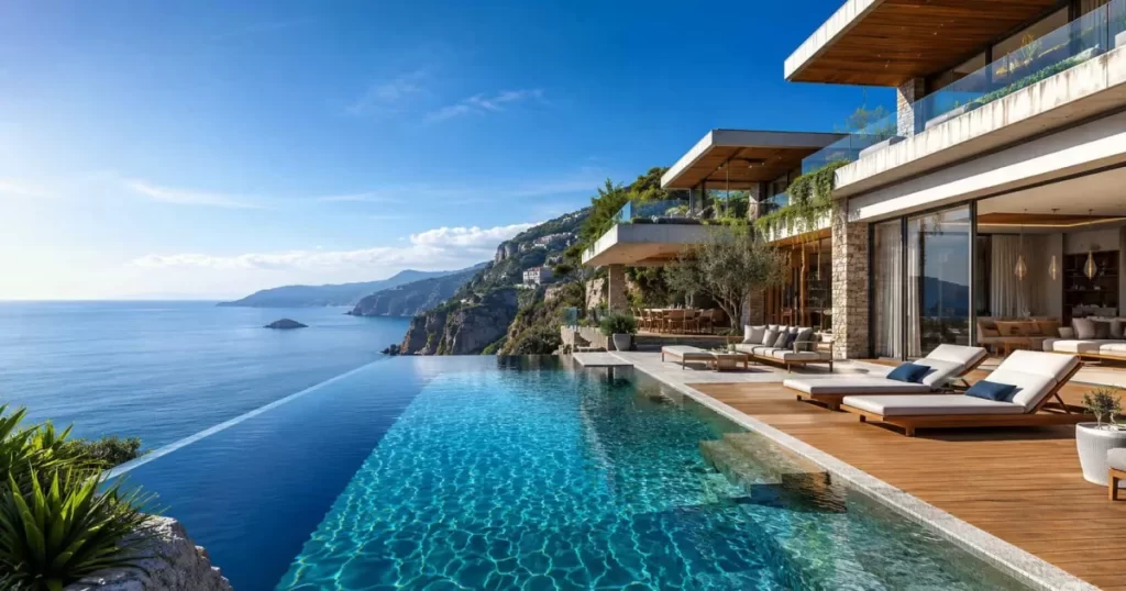 Vivienda de lujo en un acantilado con piscina infinity y vistas al mar, el equilibrio perfecto entre arquitectura y paisaje